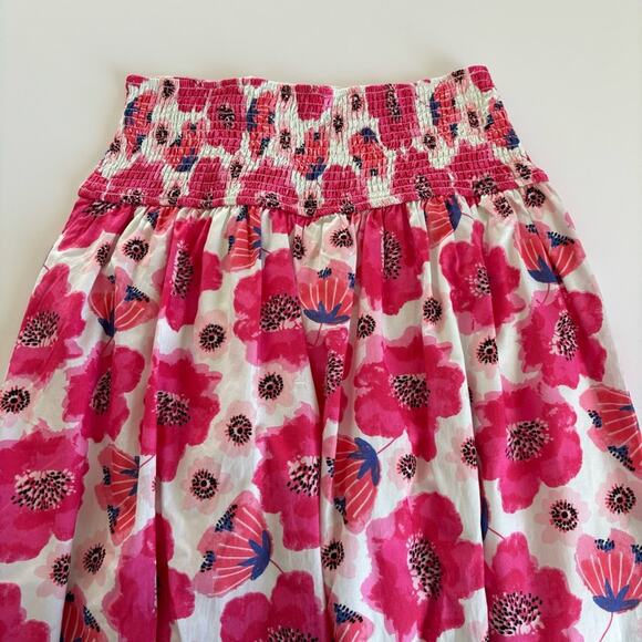 Lulus Perfectly Peppy Ivory Floral Print Smocked Midi Skirt Size Medium NWT - Picture 9 of 9